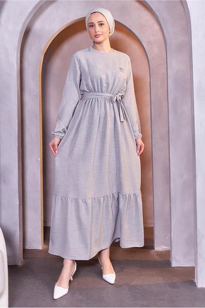 TRENDTESETTÜR ΓΥΝΑΙΚΕΙΟ ΦΟΡΕΜΑ ΓΚΡΙ ΖΩΝΗ T 5283