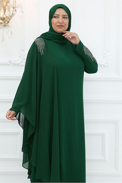 TRENDTESETTÜR Γυναικείο βραδινό φόρεμα Green Stone - EMERALD T 5921