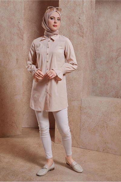 TRENDTESETTÜR ΓΥΝΑΙΚΕΙΟ ΜΠΕΖ ΠΟΥΚΑΜΙΣΟ TUNIC T 3447