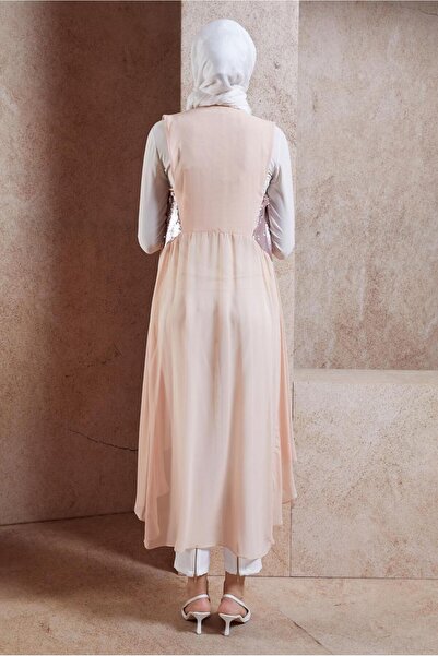 TRENDTESETTÜR Gold Powder Sequined Women's Vest - t 4283