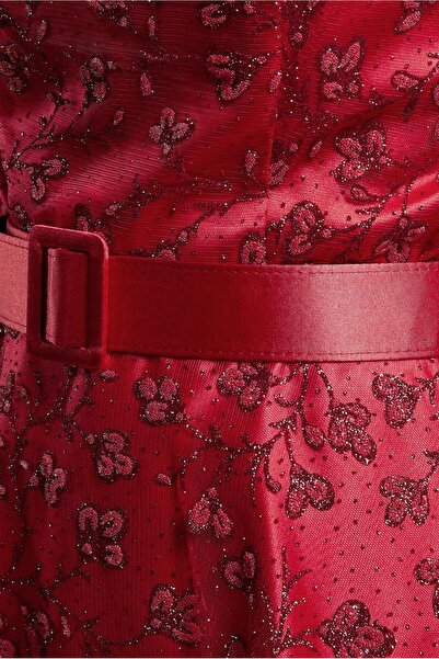 TRENDTESETTÜR Red Hijab Evening Dress - T 50266