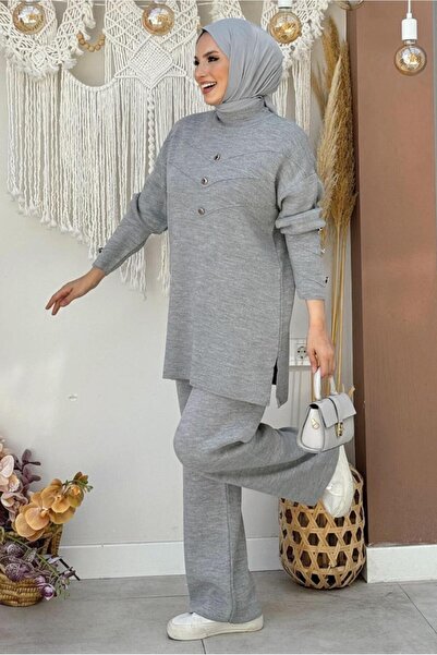 TRENDTESETTÜR Gray Knitwear Set - Women, with Trousers, t 0351-2