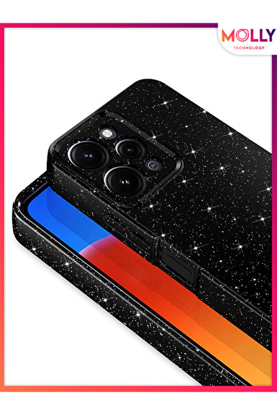 Molly Black Berry Glitter Shiny Silicone Case for Xiaomi Redmi 12