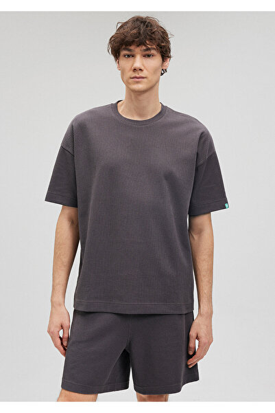 Mavi Anthracite Textured Oversize T-Shirt -0612087-80955