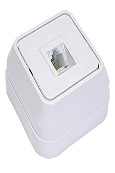 MAKEL Sıva Üstü Numeris Telefon Prizi / Beyaz