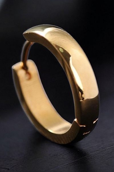 eleganzo Shiny Unisex Thin Hoop Women's Earrings - Pair 3mm