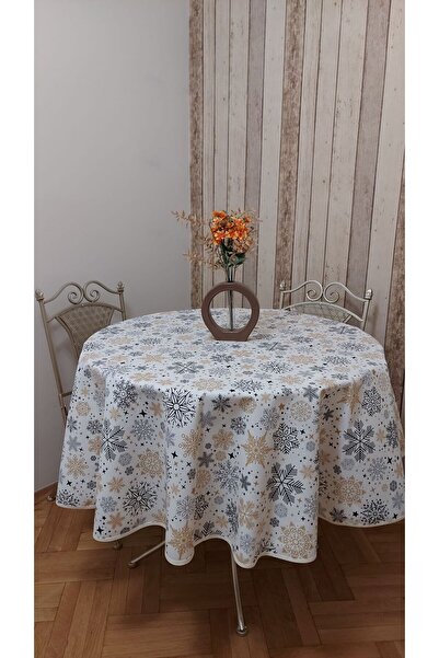 gonk Round,Christmas Patterned,Duck (Liquid Protective,Stain-Protective) Fabric,Tablecloth