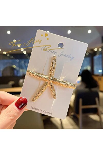 So Much Accesories Πένσα Μαλλιών Αστερίας So-Much Trend - Χρυσό Κλιπ Μαλλιών