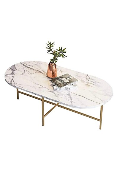 Home Mermer porselen metal ayaklı sehpa