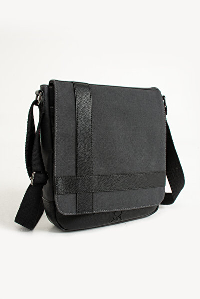 KASVA DERİ Kanvas Kumaş Postacı Çanta Çarpraz Çanta