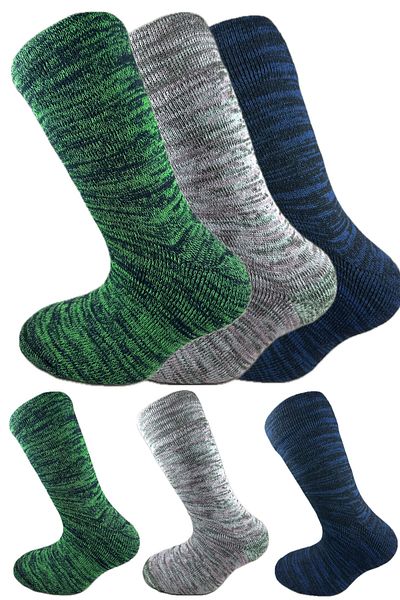 SİHİRLİ AYAKLAR Colorful 3 Pairs Thermal Unisex Men's and Women's Socks - Thick and Warm Heat Sink 38-42
