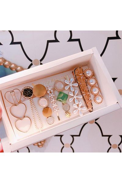 So Much Accesories So-much Women's Special 8-Piece Set Collet Snap Side Hair Clip Mixed Set-7