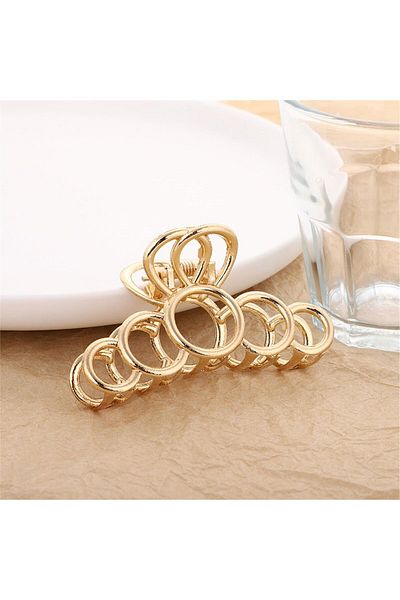 So Much Accesories Geometric Shaped So-much Women's Metal Gold Latch Buckle - 9