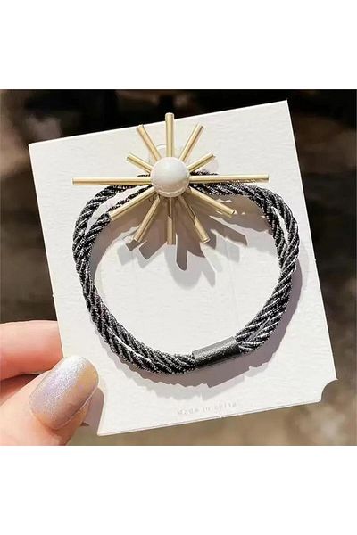 So Much Accesories So Much Double Elastic Pearled Polar Star Rubber Buckle