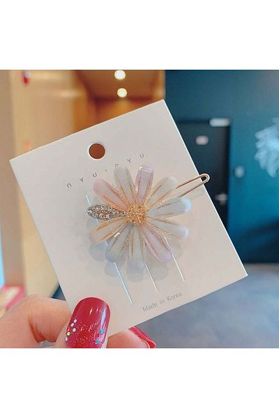 So Much Accesories So-much Women's Cute Colorful Flower Side Clip Hair Clip-3