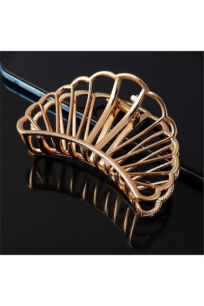 So Much Accesories So-much Women's Gold Latch Oyster Metal Buckle - Shaped 4