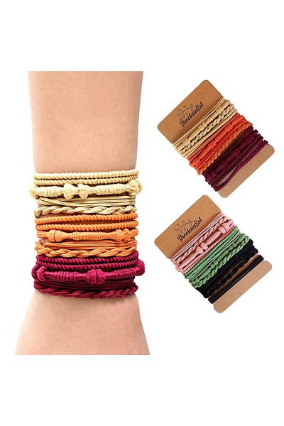 So Much Accesories مجموعة إبزيم/سوار مطاطي من الدرجة الأولى باللون الأزرق من So Much مكونة من 4 قطع