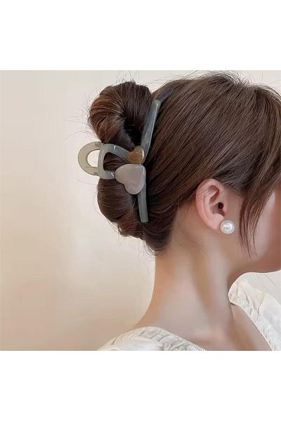 So Much Accesories مزلاج مستقيم على شكل قلب أخضر - مادة خاصة
