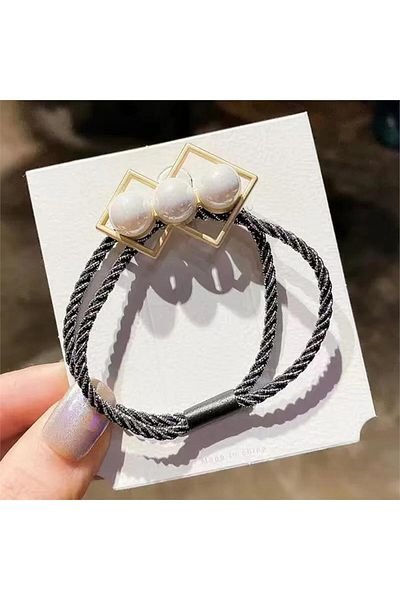 So Much Accesories So Much Double Elastic Pearl Rubber Buckle