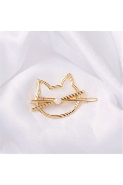 So Much Accesories So-much Women's Large Size Cute Collet Gold Buckle with Cat Figure-8