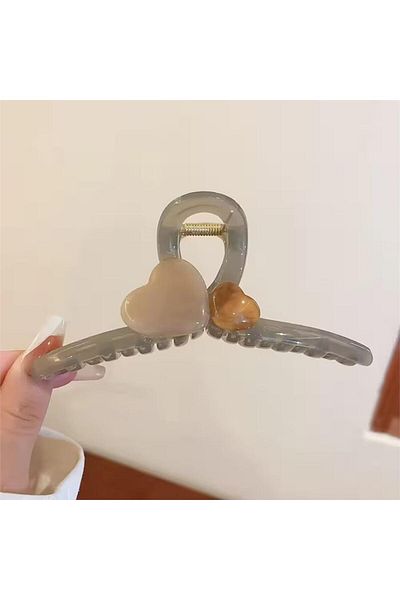 So Much Accesories مزلاج مستقيم على شكل قلب أخضر - مادة خاصة