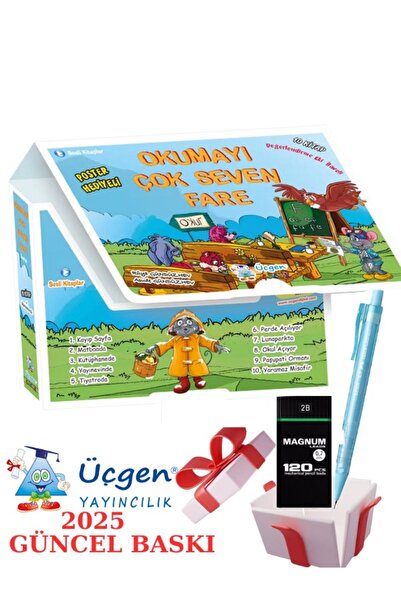 Üçgen Yayıncılık Üçgen Çocuk Okumayı Çok Seven Fare  (10 Kitap) + Faber Eğiti...