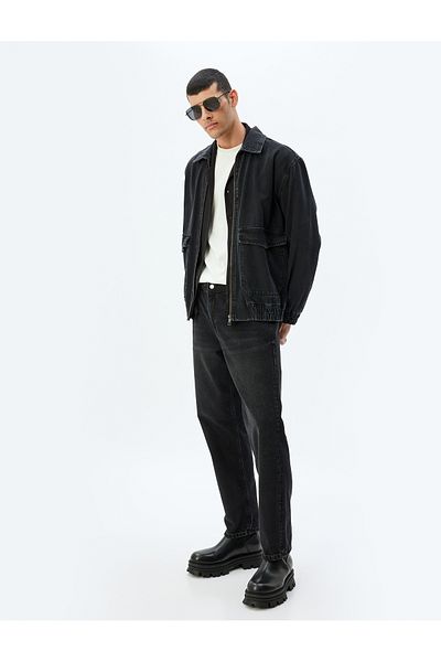 Koton Vintage Cotton Straight Jeans - Pocket Detailed