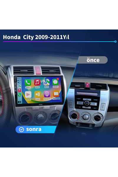 Honda-city-2009-2011yıl Uyumlu Carplay/navigasyon/gps/geri Vites Arka Görünümü Ile/10ınç/4 64gb