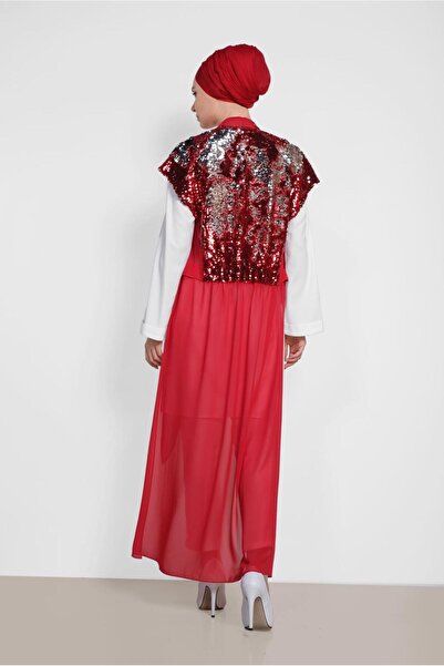 Alvina 4145 Model Double Tunic with Sequins