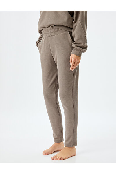 Koton Cepli Slim Fit Fitilli Örme Pijama Altı