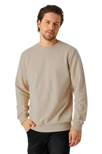 Tam12den Home Φούτερ Unisex Standard One Size Crew Neck Μπεζ χρώματος
