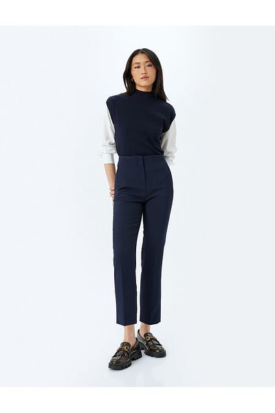 Koton Slim Fit Pocket Cigarette High Waist Fabric Pants