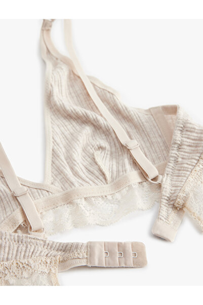 Koton Σουτιέν Bralet με λεπτομέρεια δαντέλας χωρίς επένδυση και χωρίς επένδυση