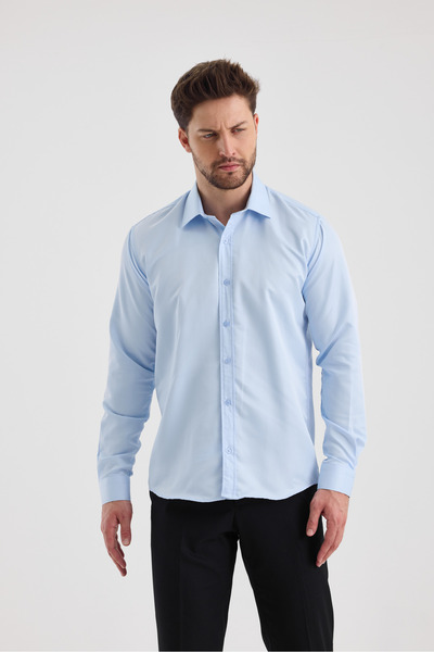 macharel jeans Ανδρικό μακρυμάνικο πουκάμισο με λεπτή εφαρμογή