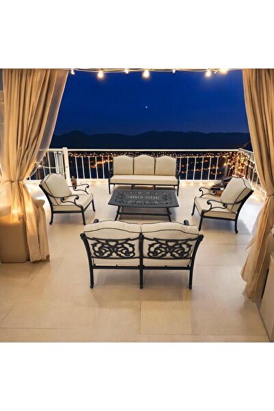 ReHome Aden 3+2+1+1 Döküm Bahçe Oturma Takımı | Rehome