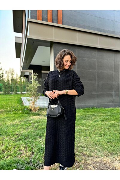 Butik Saç Örgü Uzun Elbise