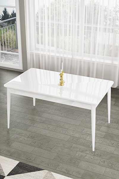 Canisa Pir Serisi Sabit 80x130 Beyaz Mutfak Masası