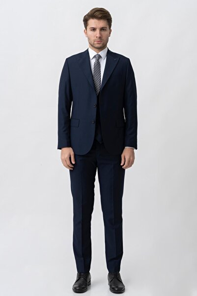 White Stone Neiva Ty2035 Slim Fit 6 Drop Vest Suit A.Navy Blue