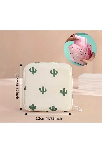 etna sanat Blue Teddy Bear, Portable Pad Storage Bag for Women - Waterproof Polyester Makeup Bag,