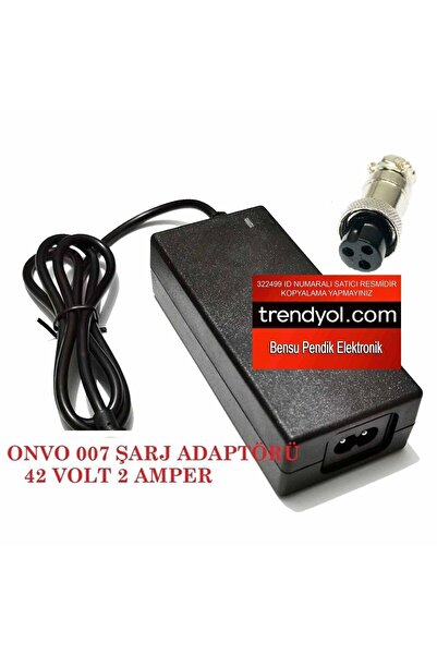 ONVO Ov-007 Şarj 007 Şarj Adaptörü 42v 2a Şarj Adaptörü Ov007 Xlr Adaptör Pendik