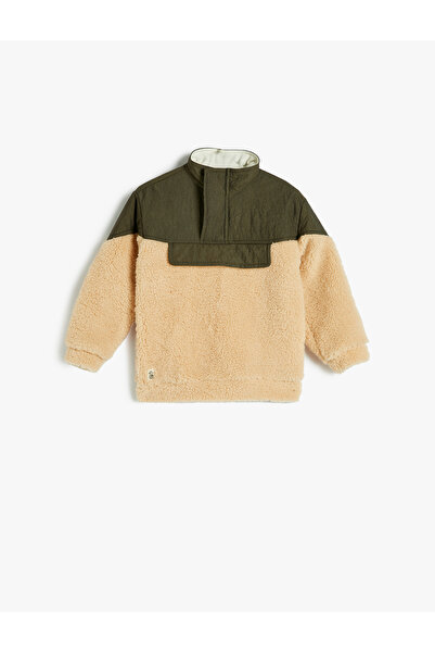 Koton Stojan na plyšovou bundu Límec Kapsa na zip Zapínání Padákové tkaniny Detailní