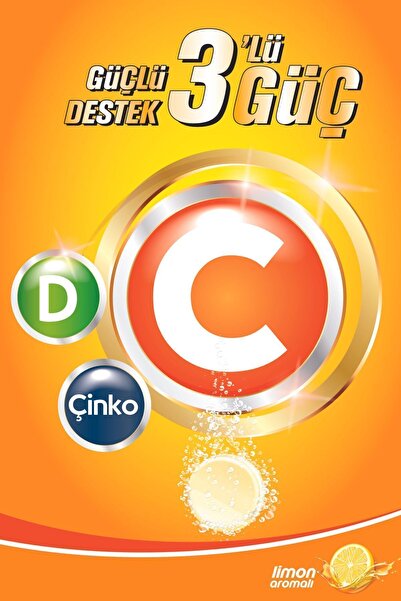 MDC Üçlü Güç Avantajlı Paket (C VİTAMİNİ, D VİTAMİNİ VE ÇİNKO) 20 Efervesan Tablet
