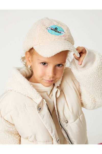 Koton Fleece Cap Hat Embroidered