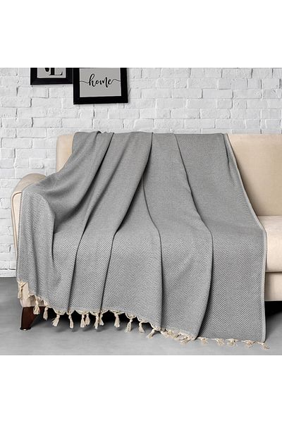 Denizli Concept Gray Trendy Sofa Cover Set of 2 - 170x230cm