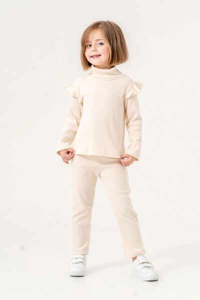 Minigimin Cicileri Komplet sa volanima K Rebrasta pletenina s dolčevitom za d...