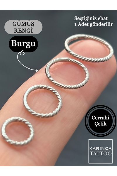 Karınca Piercing Auger Ear Tragus Lip Smiley Septum Conch Orbital Rook Snug Daith Eyebrow Helix Ring Piercing