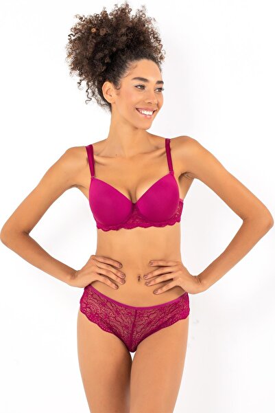 Miorre Push-Up Padded Lace Detailed Bra Set