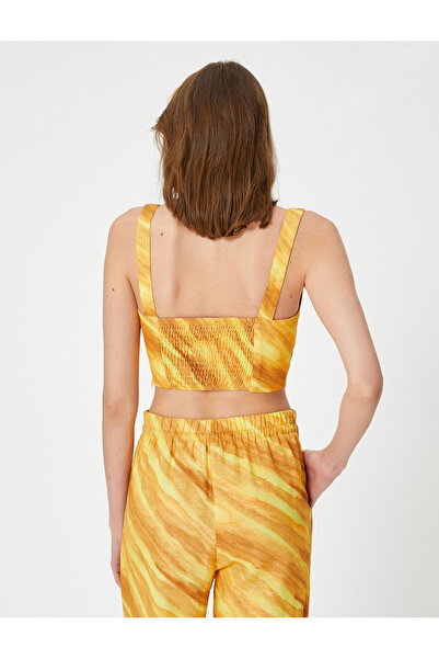 Koton X Şahika Ercümen - Batik Desenli Crop Atlet