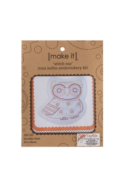 duftin Make It 15X14.5Cm Owl Chain Handwork Embroidery