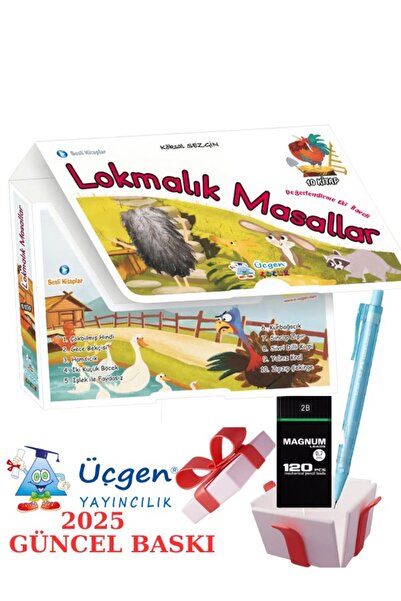 Üçgen Yayıncılık Üçgen Çocuk Lokmalık Masallar  (10 Kitap) + Faber Eğitim Seti